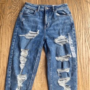 American Eagle Distressed Mom Jeans